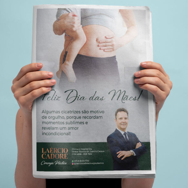 Anúncio para jornal Clínica Laércio Cadore